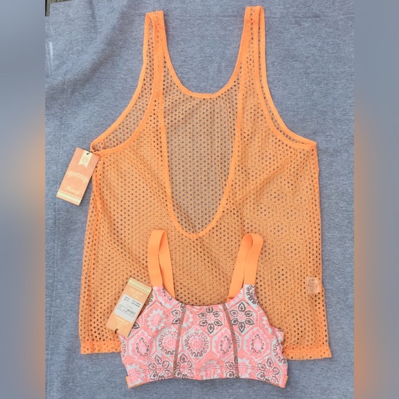 Maaji tank  & bra set peach & gray size S - Picture 5 of 11